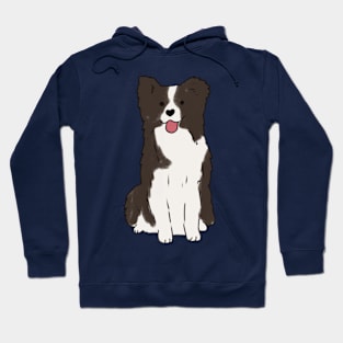 border collie illustration Hoodie